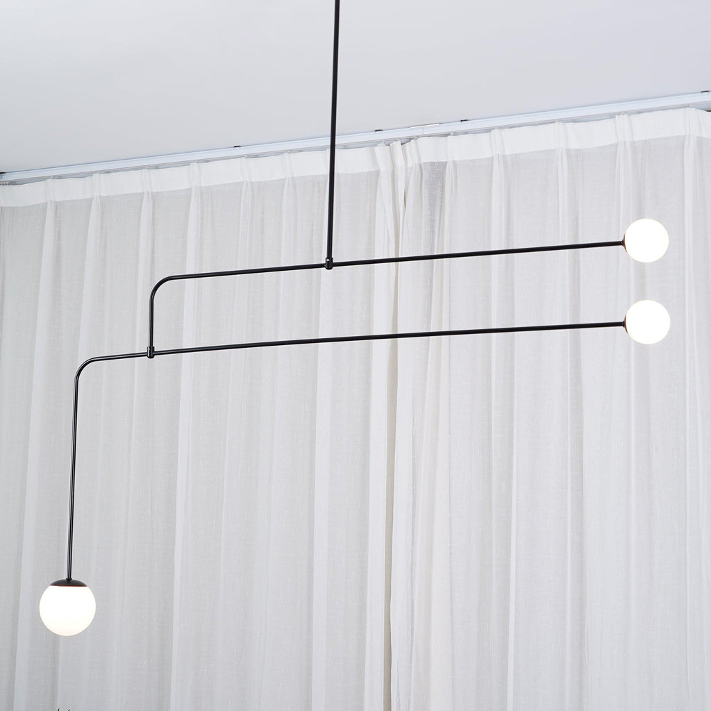 Lámpara de techo móvil con globos de cristal – Diseño moderno en latón o negro – 9 configuraciones – Casquillo G9 y G4