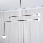 Lámpara de techo móvil con globos de cristal – Diseño moderno en latón o negro – 9 configuraciones – Casquillo G9 y G4
