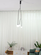 Lámpara de techo móvil con globos de cristal – Diseño moderno en latón o negro – 9 configuraciones – Casquillo G9 y G4