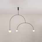 Lámpara de techo móvil con globos de cristal – Diseño moderno en latón o negro – 9 configuraciones – Casquillo G9 y G4