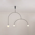 Lámpara de techo móvil con globos de cristal – Diseño moderno en latón o negro – 9 configuraciones – Casquillo G9 y G4