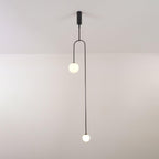 Lámpara de techo móvil con globos de cristal – Diseño moderno en latón o negro – 9 configuraciones – Casquillo G9 y G4