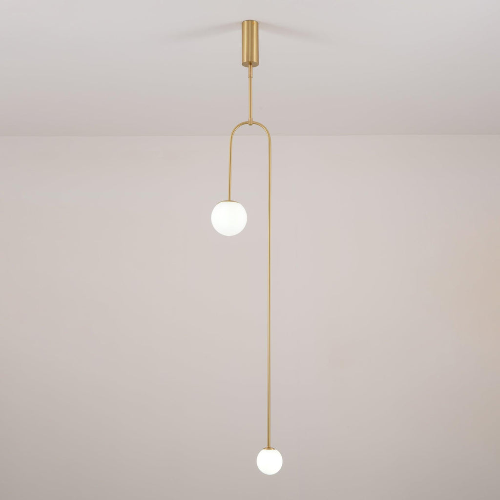 Lámpara de techo móvil con globos de cristal – Diseño moderno en latón o negro – 9 configuraciones – Casquillo G9 y G4