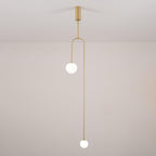 Lámpara de techo móvil con globos de cristal – Diseño moderno en latón o negro – 9 configuraciones – Casquillo G9 y G4