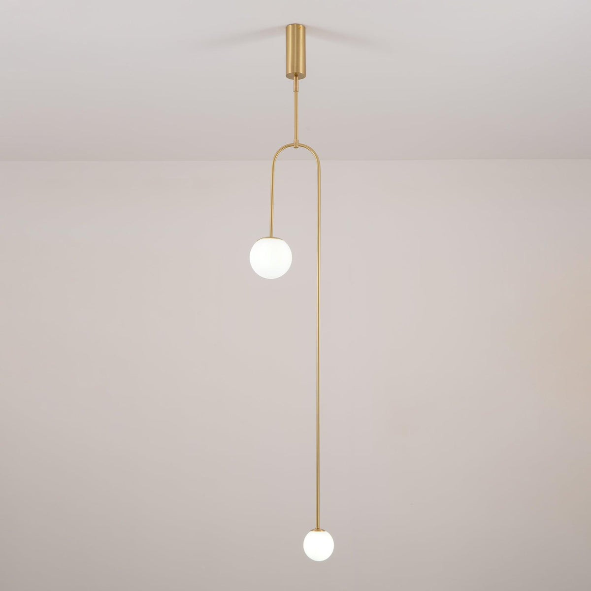 Lámpara de techo móvil con globos de cristal – Diseño moderno en latón o negro – 9 configuraciones – Casquillo G9 y G4