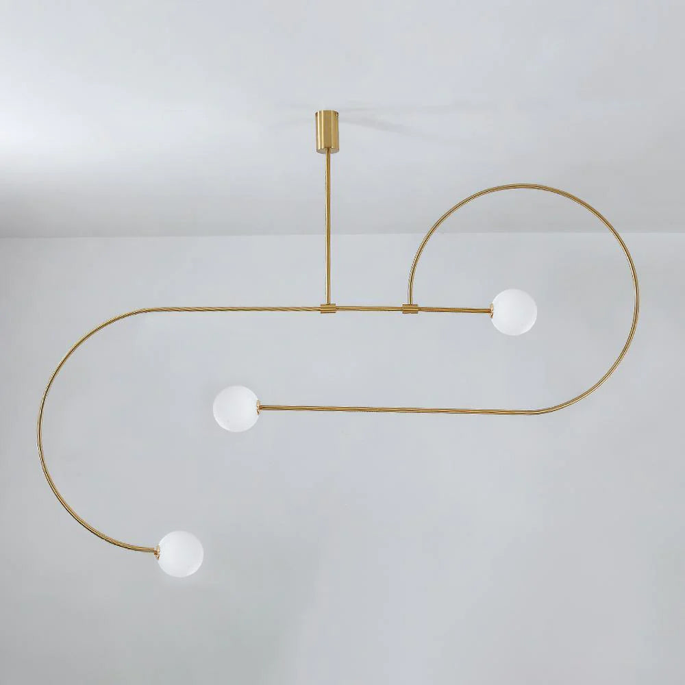 Lámpara de techo móvil con globos de cristal – Diseño moderno en latón o negro – 9 configuraciones – Casquillo G9 y G4