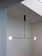 Lámpara de techo móvil con globos de cristal – Diseño moderno en latón o negro – 9 configuraciones – Casquillo G9 y G4