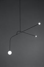 Lámpara de techo móvil con globos de cristal – Diseño moderno en latón o negro – 9 configuraciones – Casquillo G9 y G4