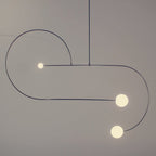 Lámpara de techo móvil con globos de cristal – Diseño moderno en latón o negro – 9 configuraciones – Casquillo G9 y G4