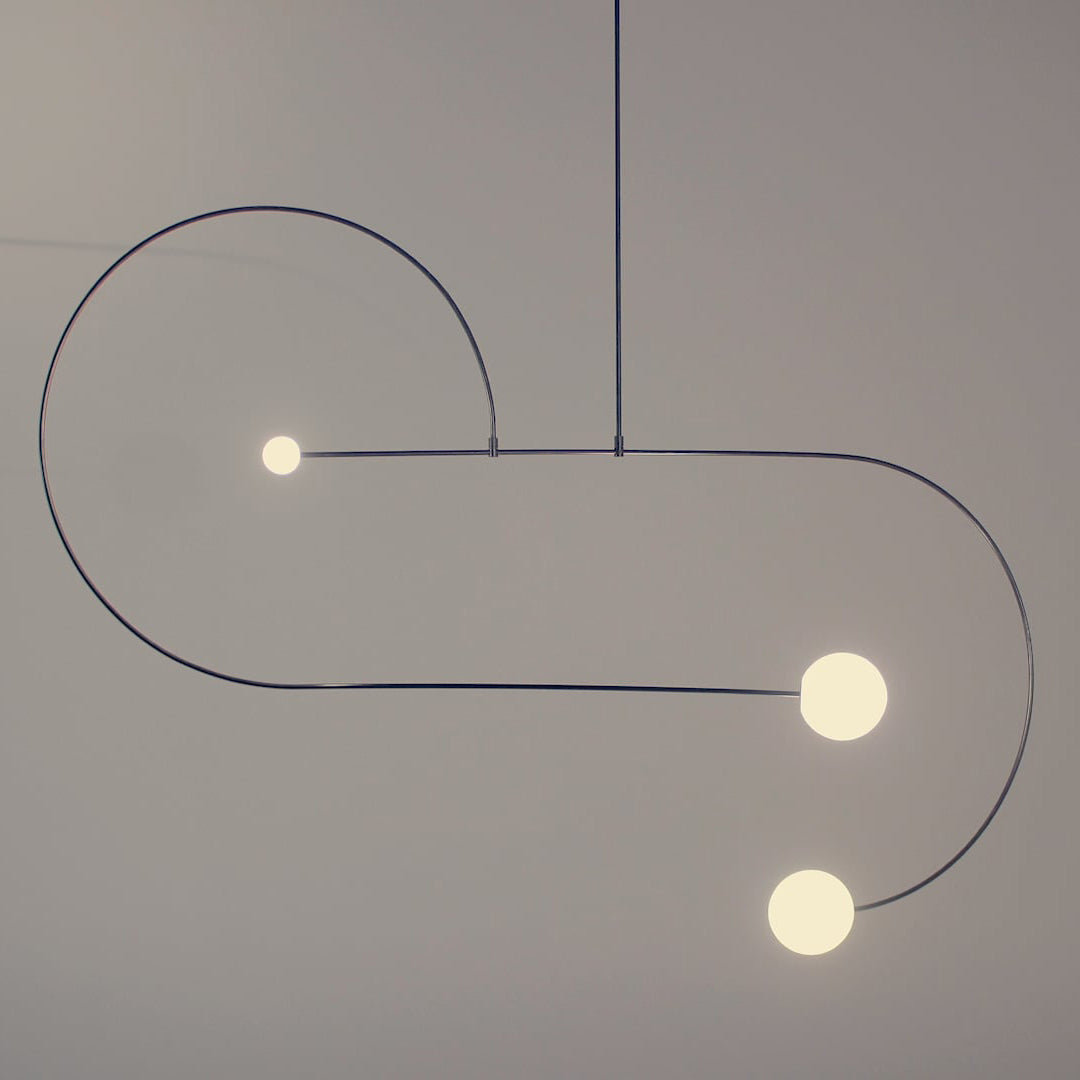 Lámpara de techo móvil con globos de cristal – Diseño moderno en latón o negro – 9 configuraciones – Casquillo G9 y G4