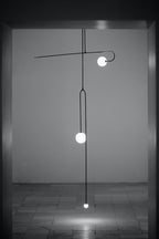 Lámpara de techo móvil con globos de cristal – Diseño moderno en latón o negro – 9 configuraciones – Casquillo G9 y G4