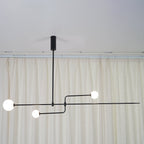 Lámpara de techo móvil con globos de cristal – Diseño moderno en latón o negro – 9 configuraciones – Casquillo G9 y G4