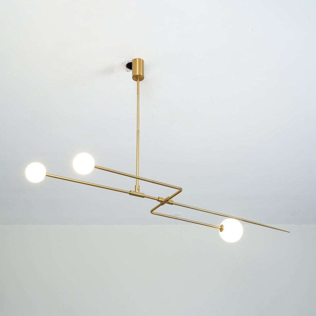 Lámpara de techo móvil con globos de cristal – Diseño moderno en latón o negro – 9 configuraciones – Casquillo G9 y G4