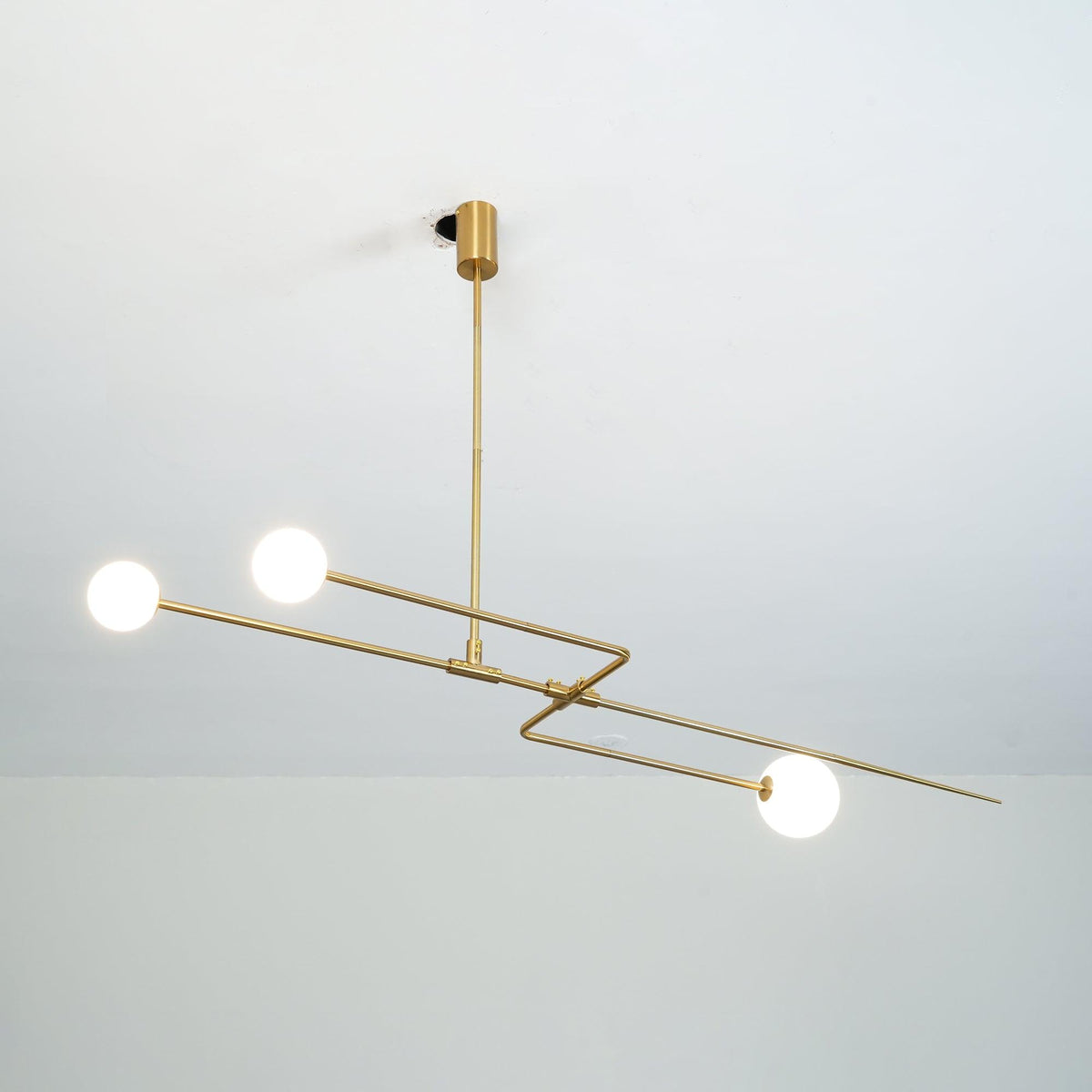 Lámpara de techo móvil con globos de cristal – Diseño moderno en latón o negro – 9 configuraciones – Casquillo G9 y G4