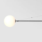 Lámpara de techo móvil con globos de cristal – Diseño moderno en latón o negro – 9 configuraciones – Casquillo G9 y G4