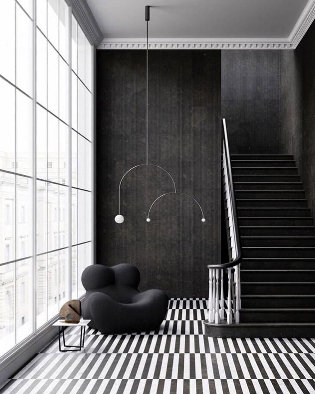 Lámpara de techo móvil con globos de cristal – Diseño moderno en latón o negro – 9 configuraciones – Casquillo G9 y G4