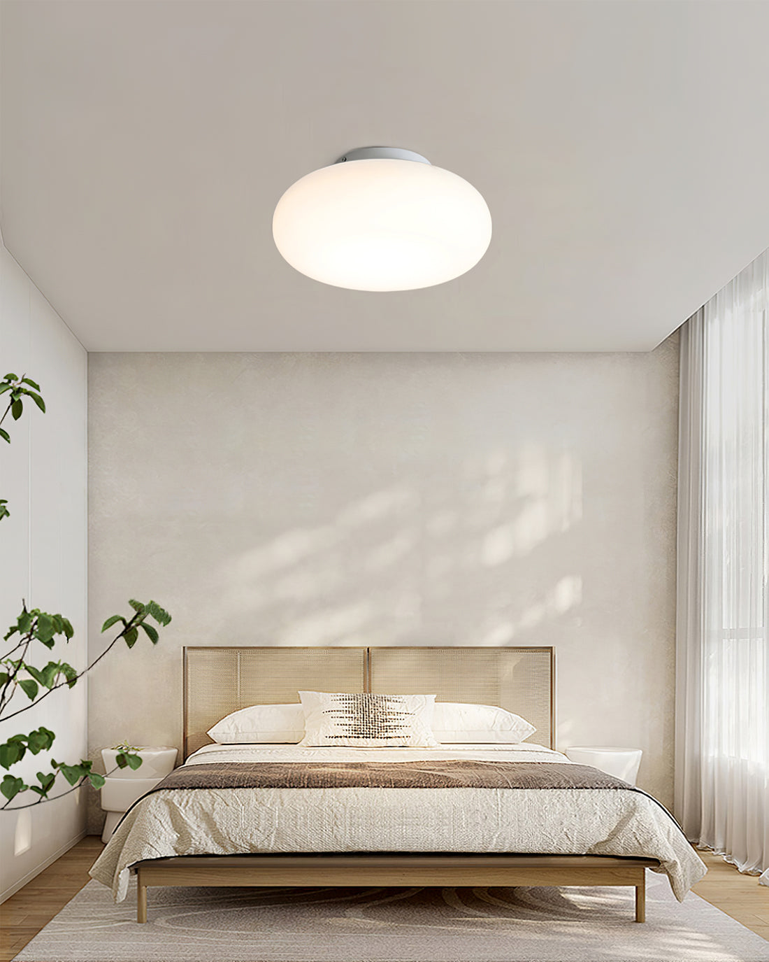 Lámpara de techo LED moderna | Diseño minimalista ovalado blanco