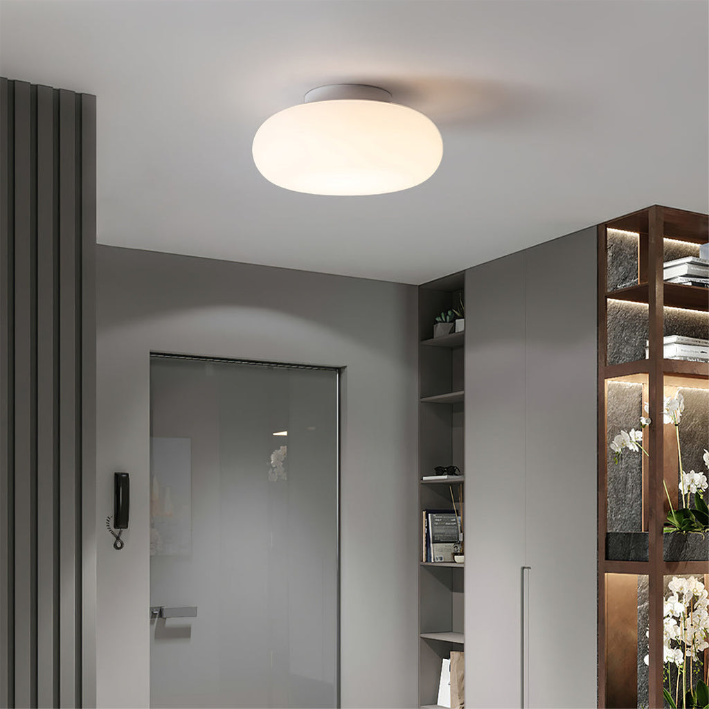 Lámpara de techo LED moderna | Diseño minimalista ovalado blanco