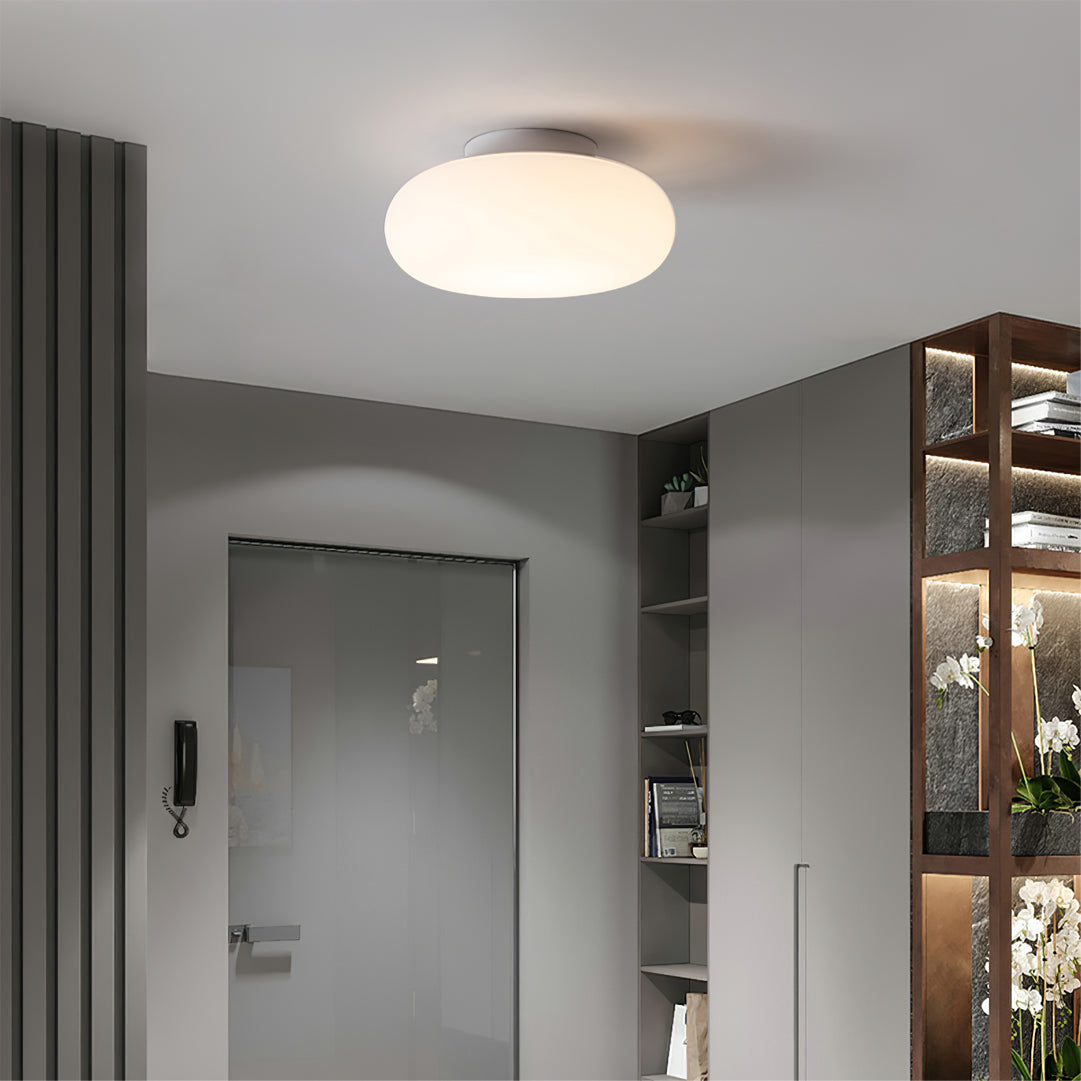 Lámpara de techo LED moderna | Diseño minimalista ovalado blanco