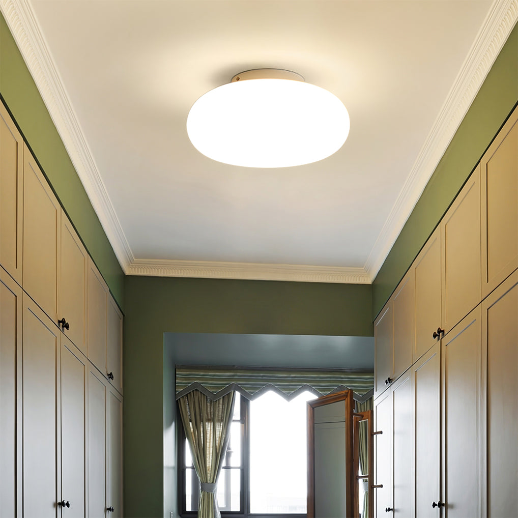 Lámpara de techo LED moderna | Diseño minimalista ovalado blanco
