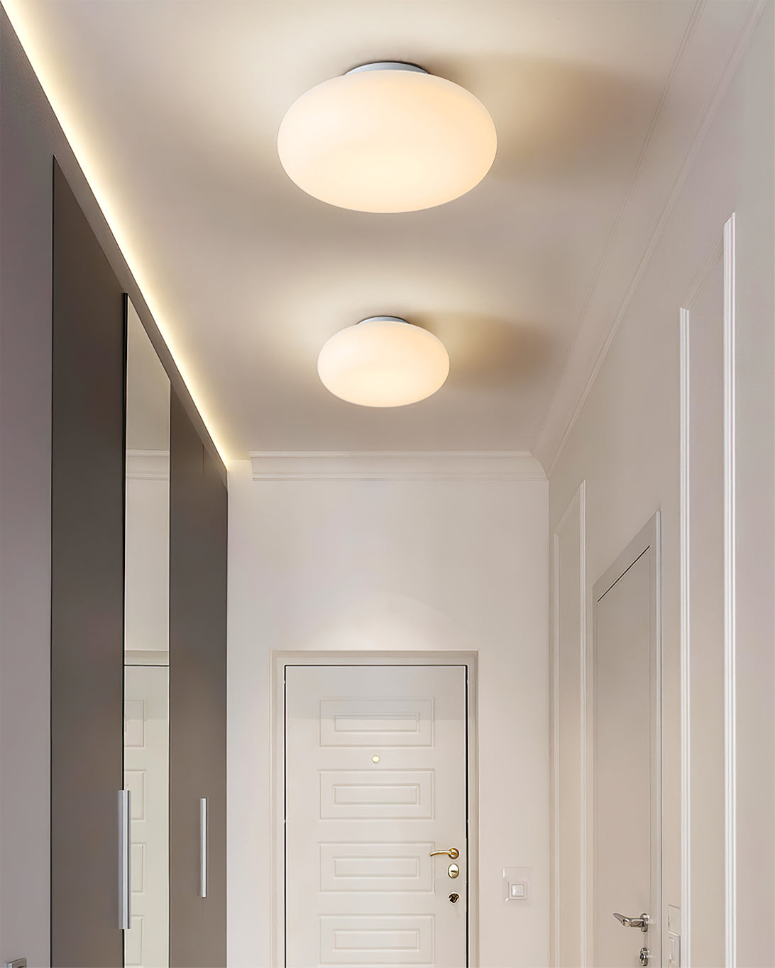 Lámpara de techo LED moderna | Diseño minimalista ovalado blanco
