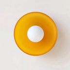 Lámpara de techo de cristal estilo escandinavo verde amarillo blanco – Iluminación ambiental para sala de estar y dormitorio