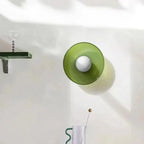 Lámpara de techo de cristal estilo escandinavo verde amarillo blanco – Iluminación ambiental para sala de estar y dormitorio