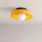 Lámpara de techo de cristal estilo escandinavo verde amarillo blanco – Iluminación ambiental para sala de estar y dormitorio