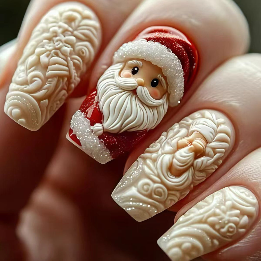 Arte de uñas decorativo 3D para fiestas