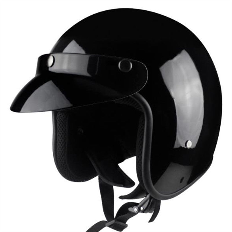 Casco de motocicleta clásico abierto