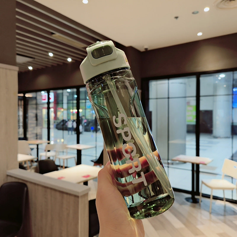 Botella de agua deportiva para mujer