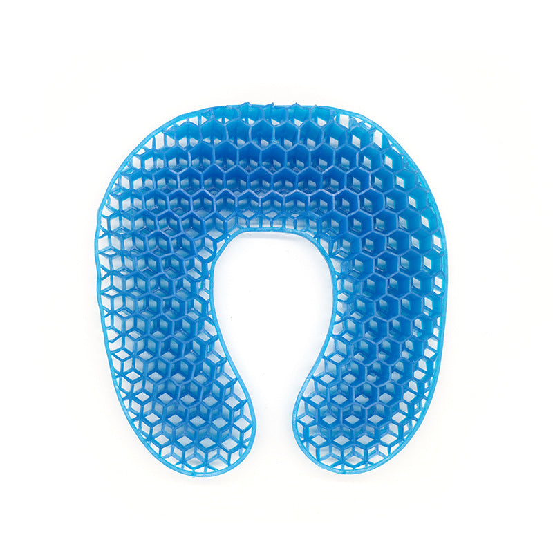 Almohada cervical ergonómica unisex en forma de U con gel y estructura de panal