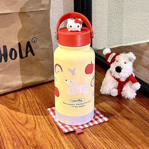 Botella de agua isotérmica para mujer con bonito diseño de animales