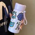 Botella de agua elegante para mujer con divertidos motivos adhesivos