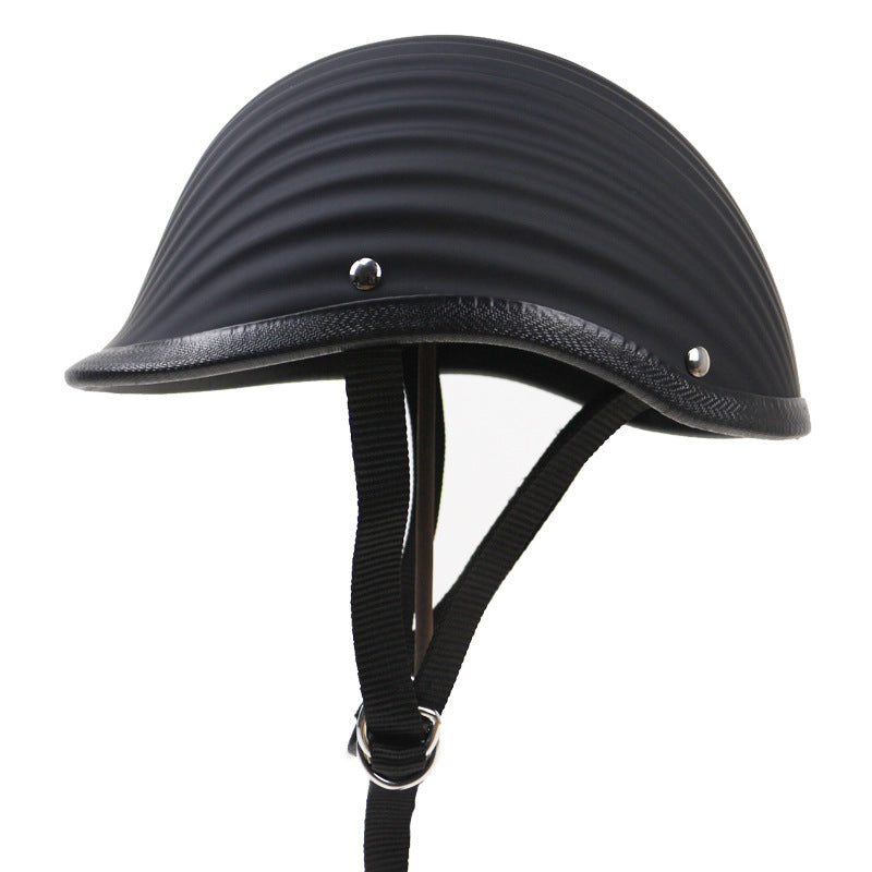 Casco de motocicleta clásico acanalado