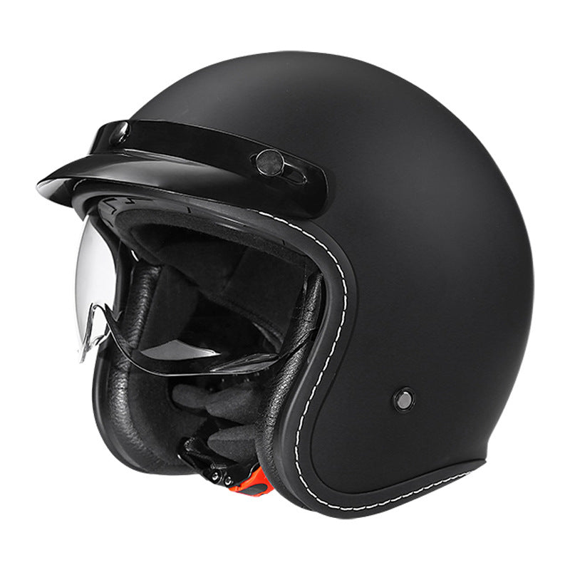 Casco de motocicleta abierto retro