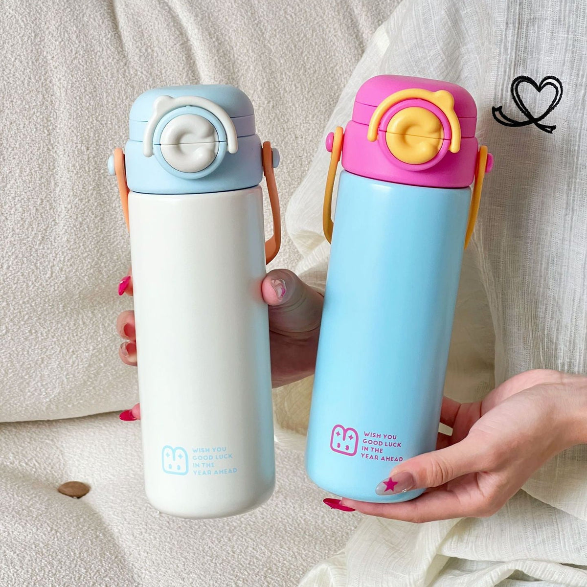 Botella de agua isotérmica motivacional para mujer