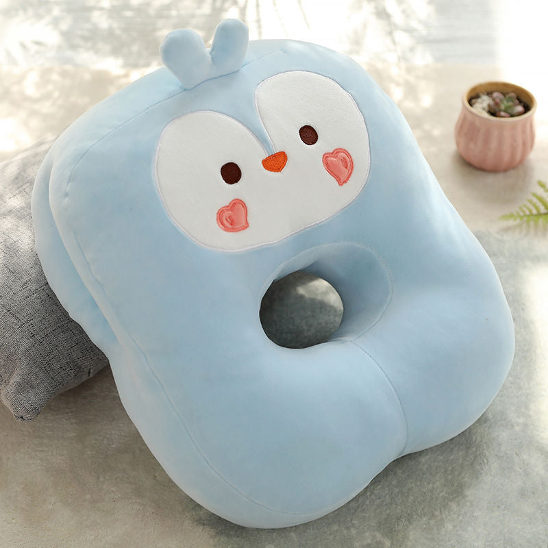 Almohada ergonómica de soporte para el cuello con orejas de animales