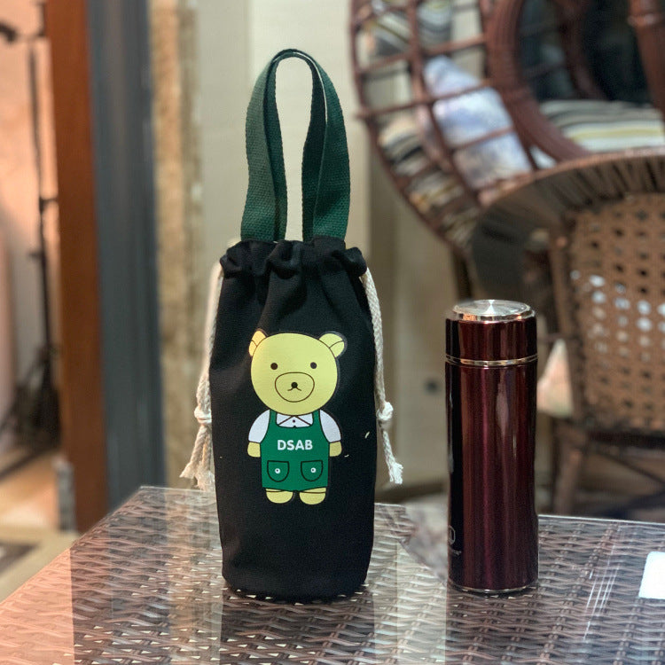 Funda para botella de agua infantil con diseño de oso