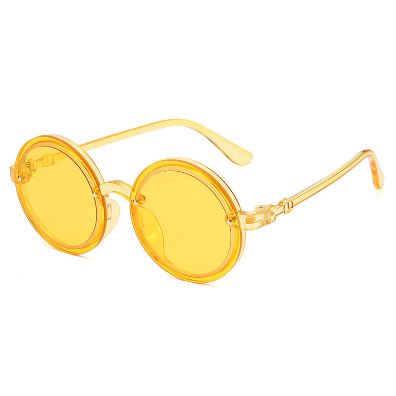 Sonnenbrille Runde Damen con transparente Rahmen
