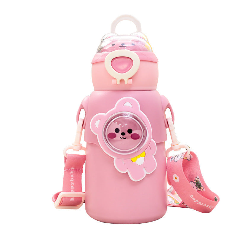 Botella de agua infantil con diseño de animales