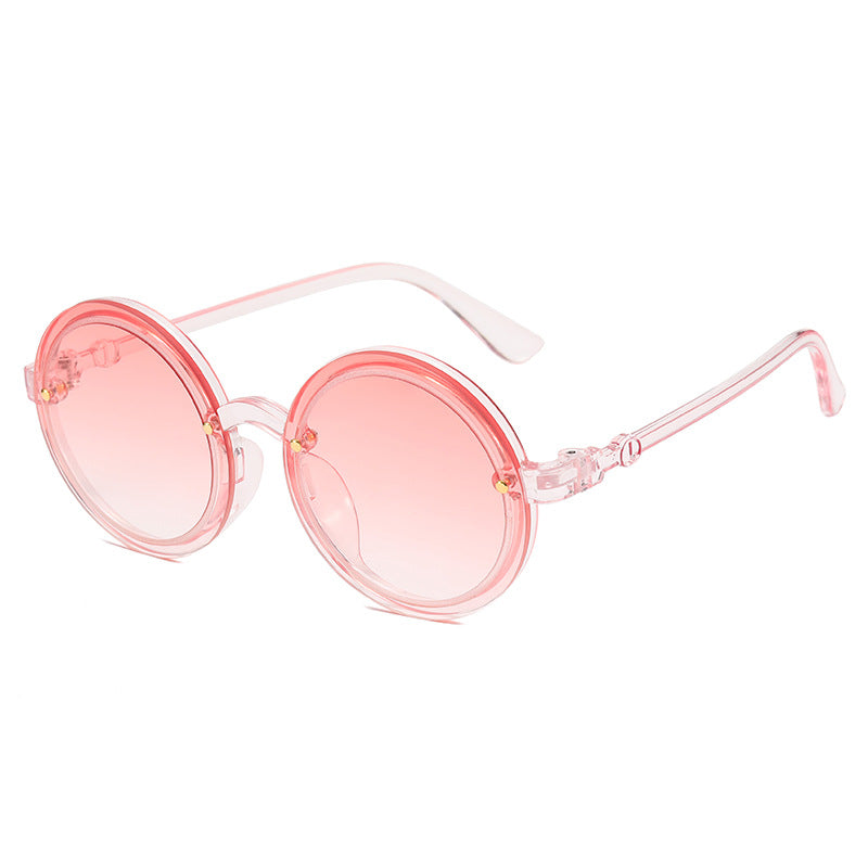 Sonnenbrille Runde Damen con transparente Rahmen