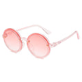 Sonnenbrille Runde Damen con transparente Rahmen