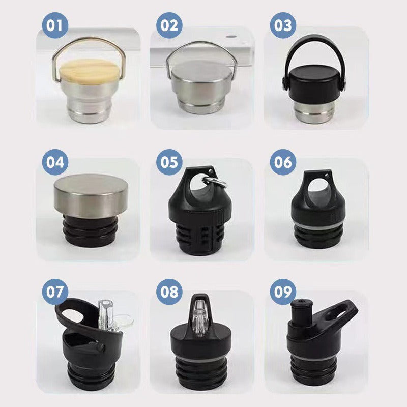 Juego versátil de tapas para botellas de agua