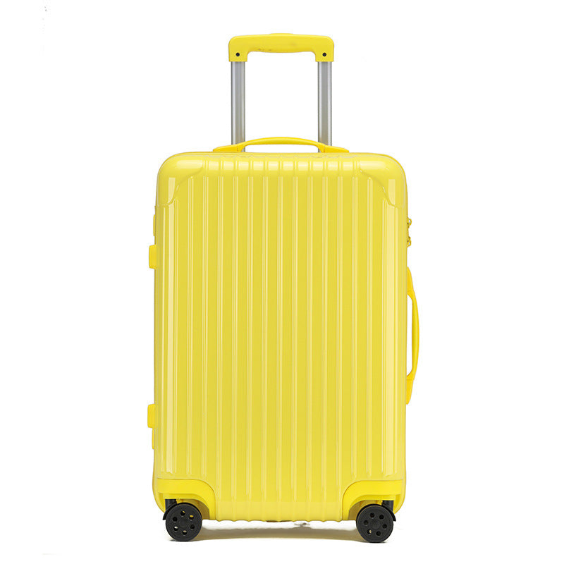 Maleta de viaje rígida con varios tamaños y colores.