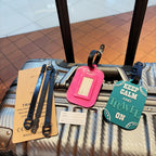 Etiqueta de equipaje de viaje inspiradora