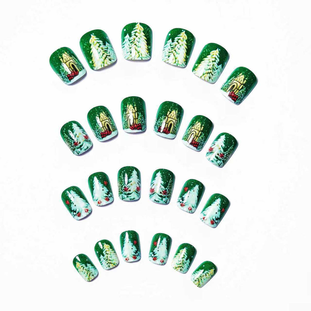 Diseño de uñas festivo para las fiestas de invierno