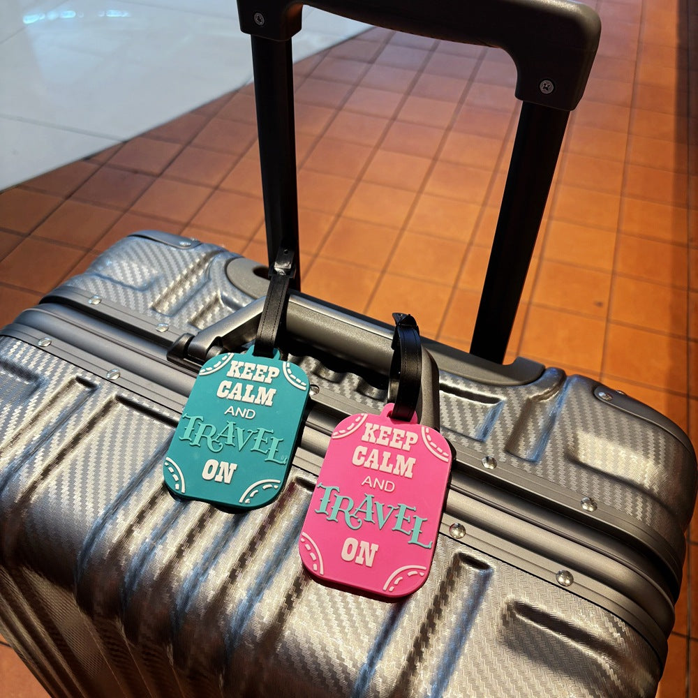 Etiqueta de equipaje de viaje inspiradora
