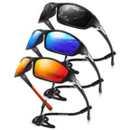 Gafas de sol deportivas unisex envolventes con lentes polarizadas de policarbonato irrompibles y almohadillas nasales antideslizantes