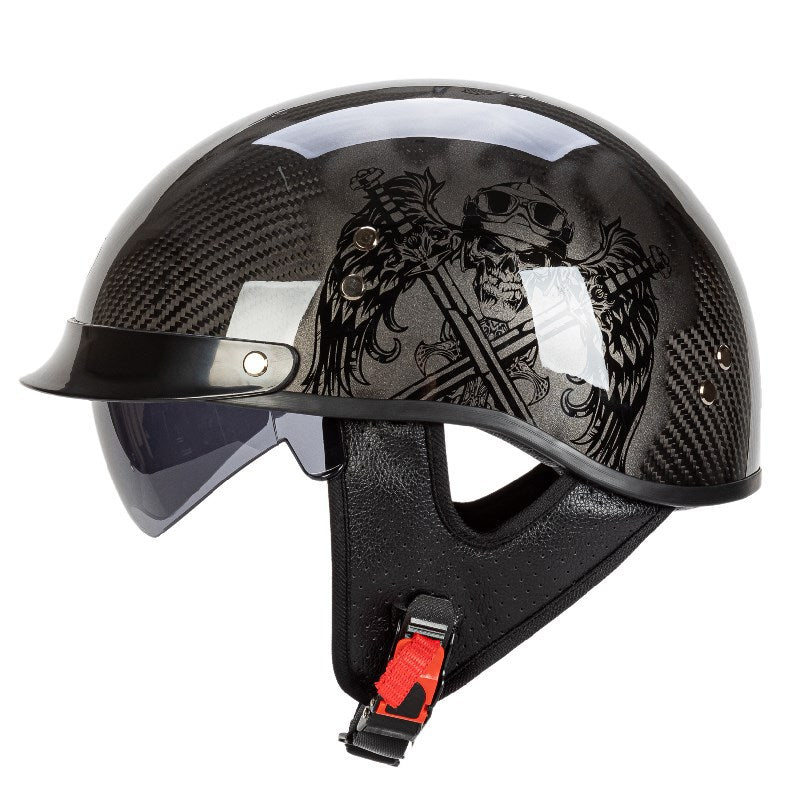 Diseño gráfico de calavera de seguridad para casco de motocicleta